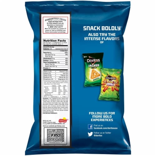 Doritos Cool Ranch Tortilla Chips Perspective: back