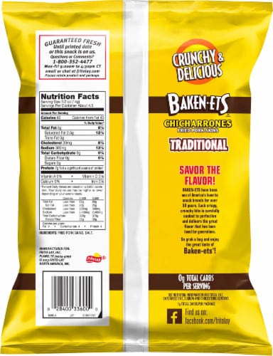 Baken-Ets® Chicharrones Traditional Fried Pork Skins Perspective: back