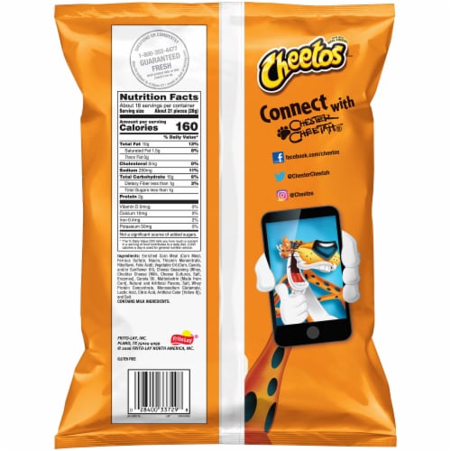 Cheetos Crunchy Cheese Flavored Snacks Party Size Perspective: back