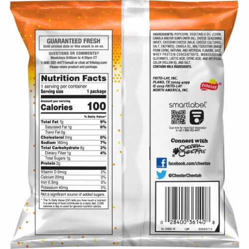 Cheetos Cheddar Cheese Flavored Popcorn, 7 oz - Kroger