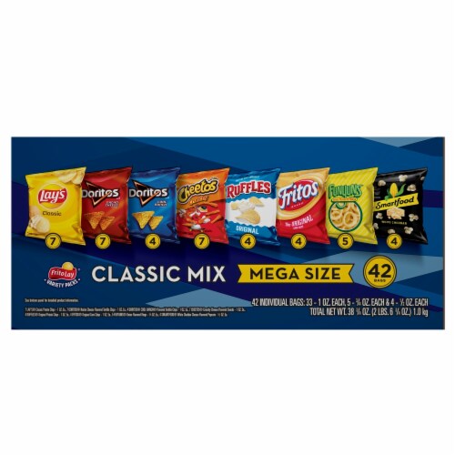 Frito-Lay® Classic Mix Snacks Mega Size Variety Pack Perspective: back