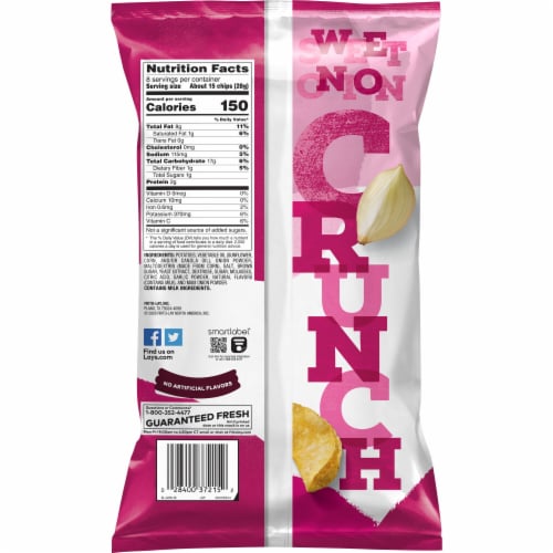Lay's® Kettle Cooked Maui Onion Flavor Potato Chips Perspective: back