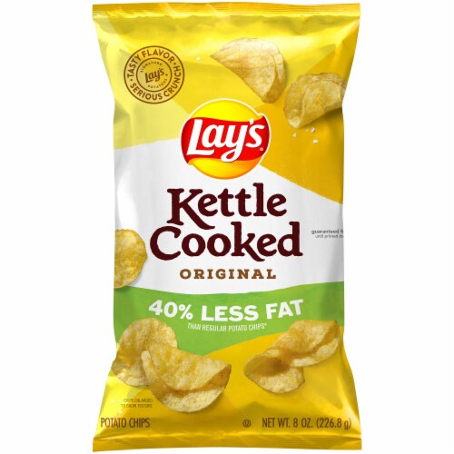 Lay's® Kettle Cooked Reduced Fat Kettle Potato Chips Perspective: back
