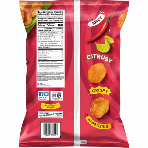 Lay's® Party Size Chile Limon Flavored Potato Chips Perspective: back