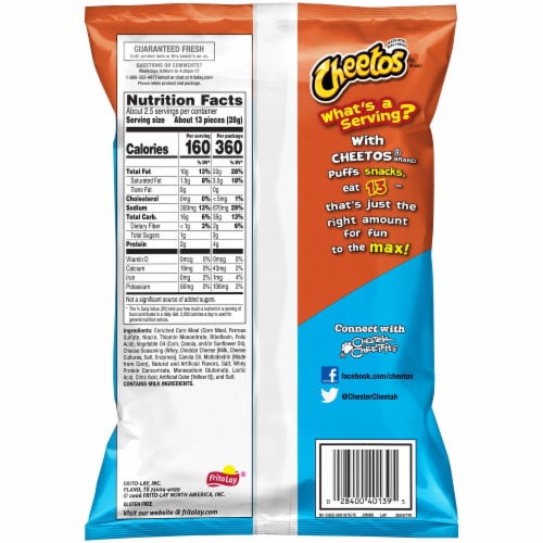 Cheetos Puffs Cheese Flavored Snacks, 2.25 oz - Kroger