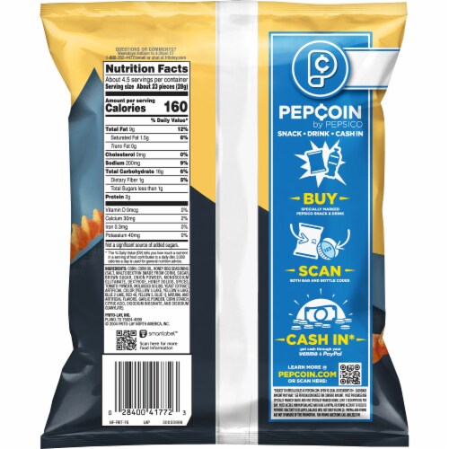 Fritos Flavor Twists Honey BBQ Corn Snacks Perspective: back