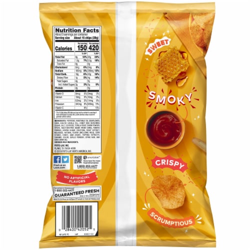 Lay's® Honey Barbecue Potato Chips Perspective: back