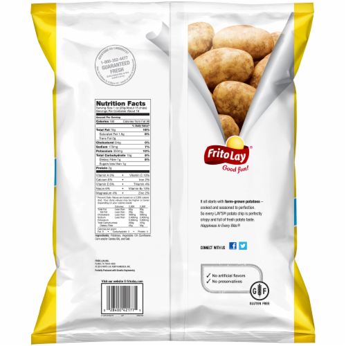 Lay's Classic Potato Chips Party Size Perspective: back