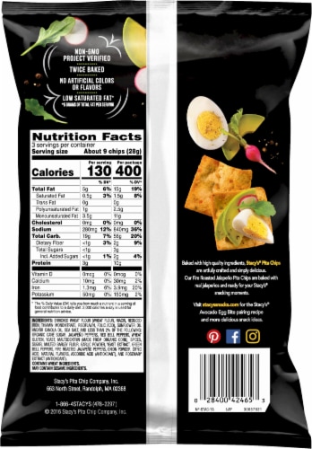 Stacy's® Baked Fire Roasted Jalapeno Pita Chips Perspective: back