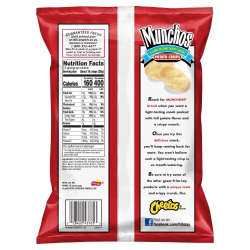 Munchos® Potato Chips Perspective: back