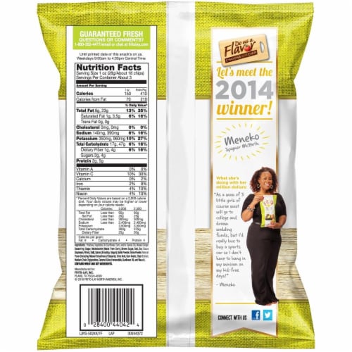 Lay's Kettle Cooked Wasabi Ginger Potato Chips Perspective: back