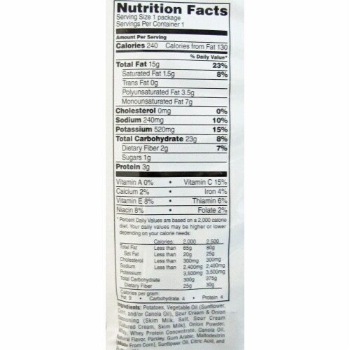 Lay's Sour Cream & Onion Potato Chips 1.5 oz. FRI44361 Perspective: back