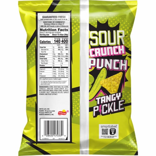 Doritos® Tangy Pickle Flavored Tortilla Chips Perspective: back