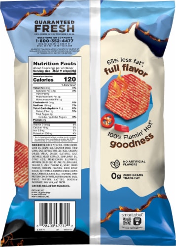 Ruffles Baked Flamin' Hot Potato Crisps Perspective: back