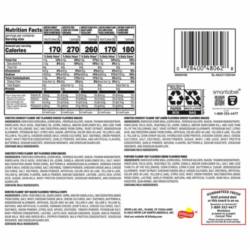 Frito-Lay® Flamin' Hot Mix Chips Variety Pack Perspective: back