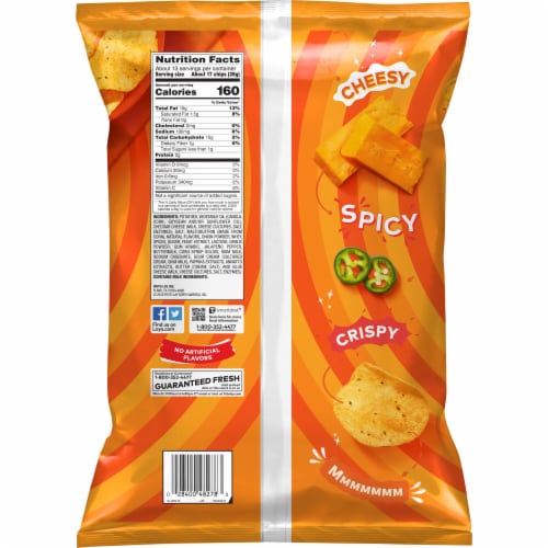 Lay's® Cheddar Jalapeno Flavored Potato Chips Party Size Perspective: back