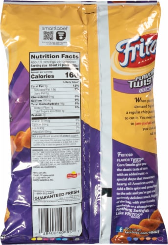 Fritos® Queso Flavor Twists® Corn Snacks Perspective: back