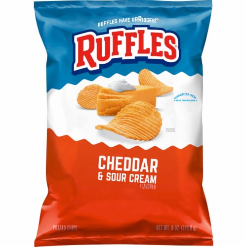 Ruffles® Cheddar and Sour Cream Potato Chips Perspective: back