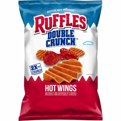 Ruffles® Double Crunch® Hot Wings Potato Chips Perspective: back