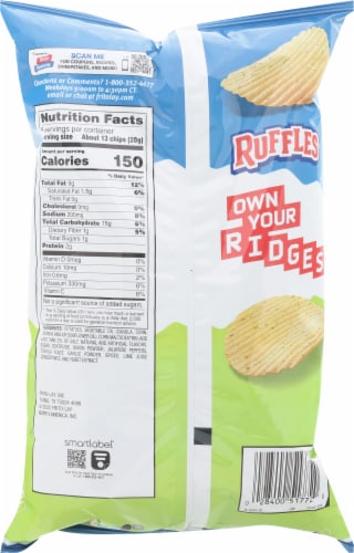 Ruffles® Lime & Jalapeno Flavored Potato Chips Perspective: back