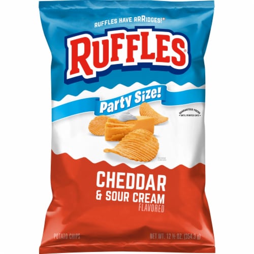 Ruffles® Cheddar and Sour Cream Potato Chips Party Size Perspective: back