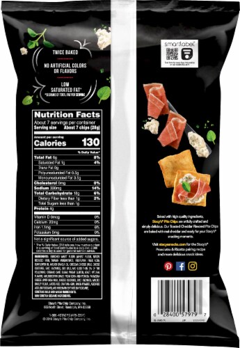 Stacy's® Toasted Cheddar Baked Pita Chips Snacks Perspective: back