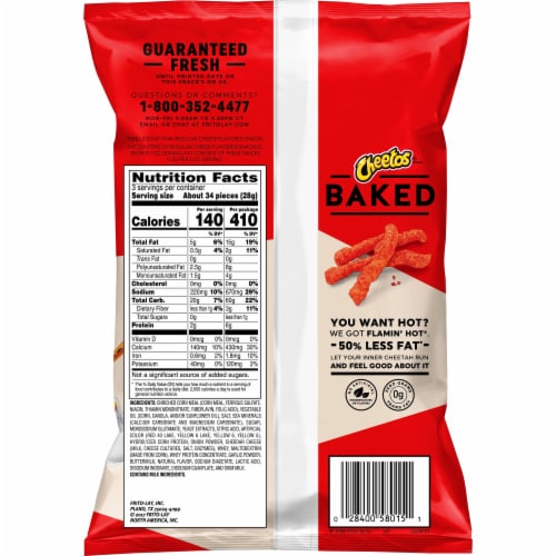 Cheetos Baked Flamin' Hot Puffs Cheese Flavored Snack, 3 oz - Pick ‘n Save