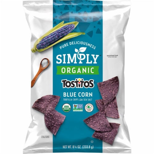 Tostitos® Simply Organic Non-GMO Blue Corn Tortilla Chips Perspective: back