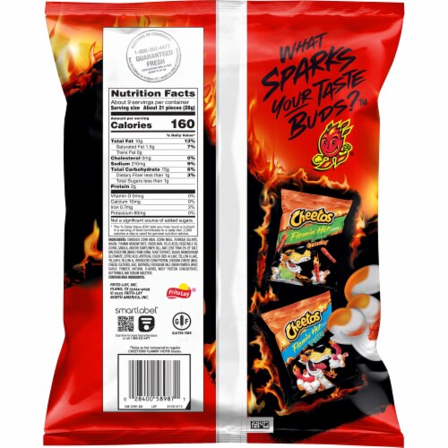 Cheetos Crunchy Cheese Flavored Snacks XXTRA Flamin' Hot Flavored 8.5 Oz Perspective: back