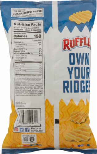 Ruffles® Double Crunch® Honey Mustard Potato Chips Perspective: back