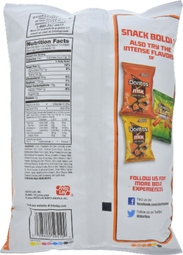 Doritos Taco Flavored Tortilla Chips Perspective: back