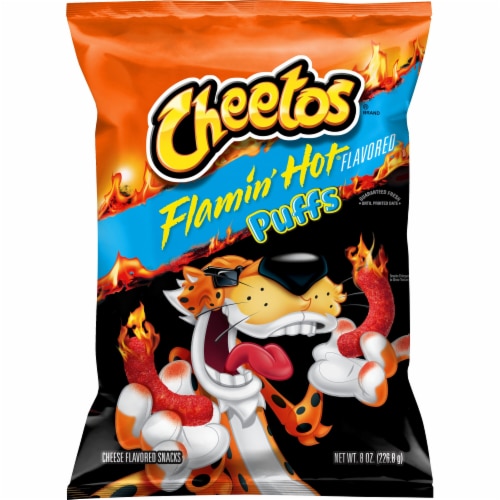Cheetos® Flamin' Hot® Puffs Cheese Snacks Perspective: back