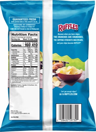 Ruffles Original Potato Chips Perspective: back