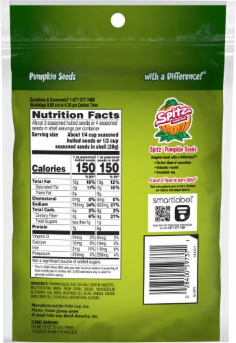 Spitz® Dill Pickle Flavored Pumpkin Seeds Perspective: back