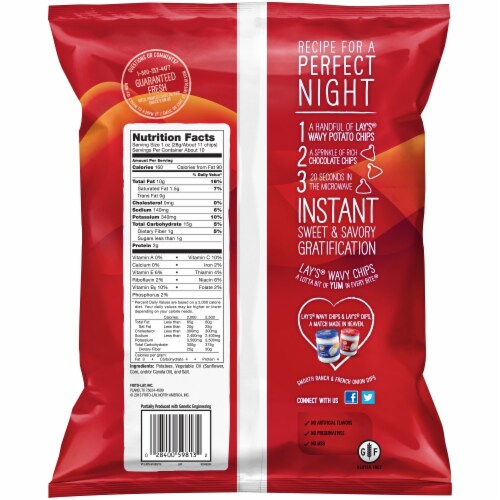 Lay S Wavy Original Potato Chips 10 25 Oz Dillons Food Stores