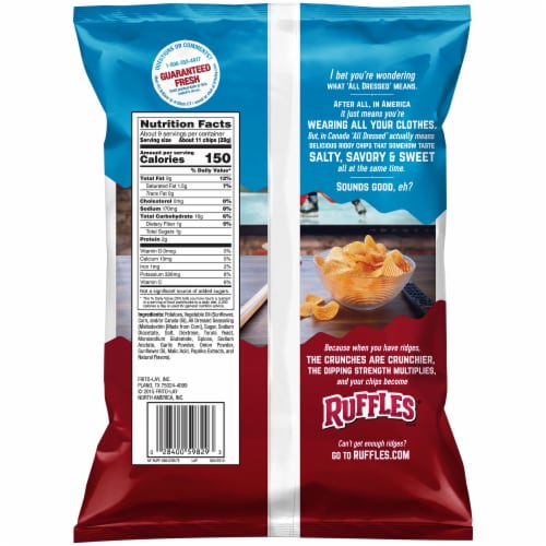 Ruffles® All Dressed Potato Chips Perspective: back