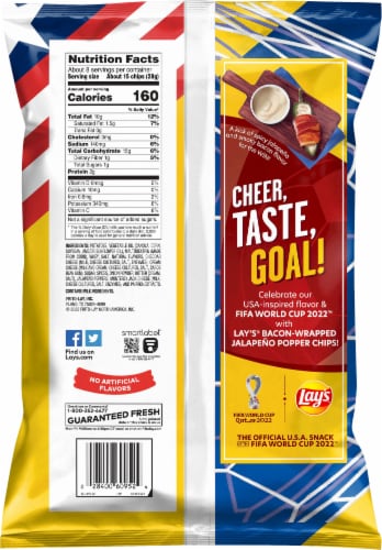 Lay's® Bacon Wrapped Jalapeño Popper Flavored Chips Perspective: back
