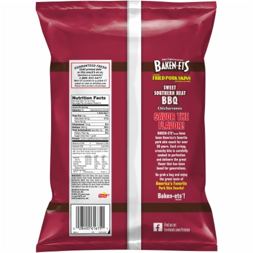 Baken-Ets® Sweet Southern Heat BBQ Fried Pork Skins Perspective: back