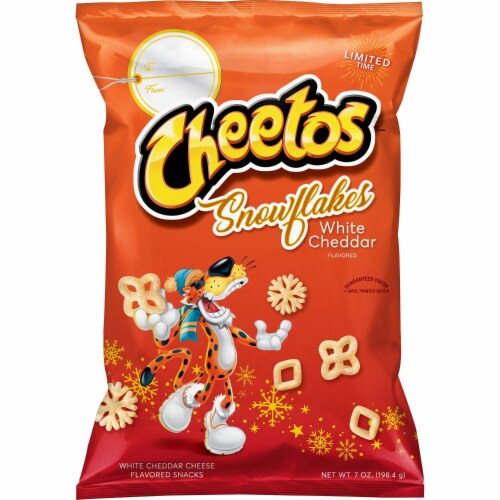 Cheetos® White Cheddar Snowflakes Chips Perspective: back
