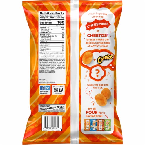 Lay's® Cheetos Cheese Flavored Potato Chips Perspective: back