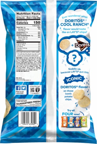 Lay's® Doritos® Cool Ranch® Flavored Potato Chips Perspective: back