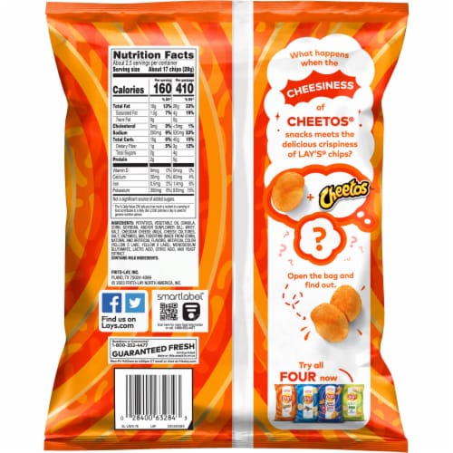Lay's® Cheetos® Cheese Flavored Potato Chips Perspective: back