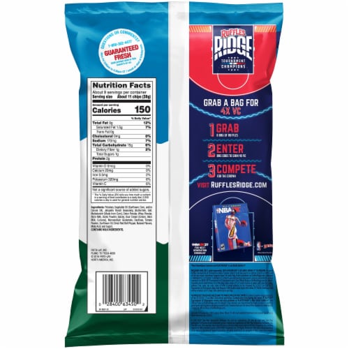 Ruffles® Potato Chips Jalapeño Ranch Flavor Snacks Bag Perspective: back