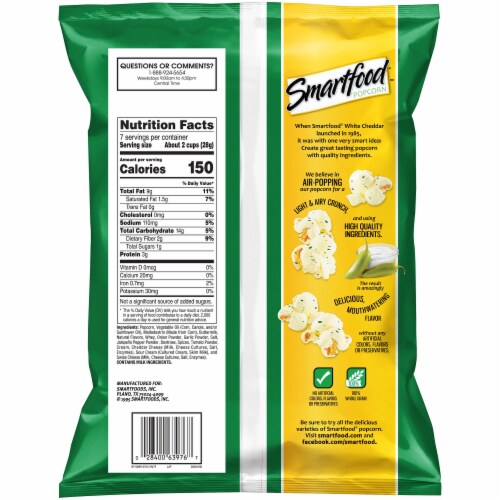 Smartfood® Spicy Jalapeno Ranch Flavored Popcorn Perspective: back