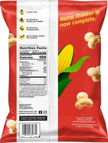Smartfood® Movie Theatre Butter Flavored Popcorn Perspective: back