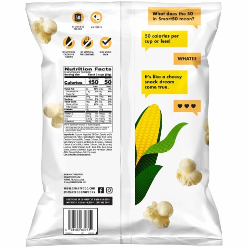 Smartfood™ Smart50 White Cheddar Popcorn Perspective: back