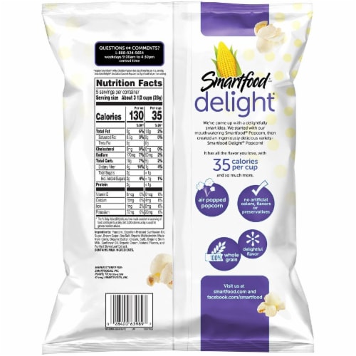 Smartfood Delights Sea Salted Caramel Popcorn Perspective: back