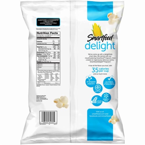 Smartfood Delight Sea Salt Popcorn Party Size Perspective: back