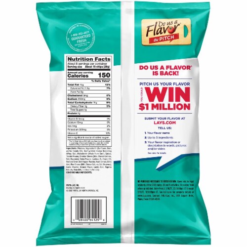 Lay's Southwest Queso Potato Chips Perspective: back
