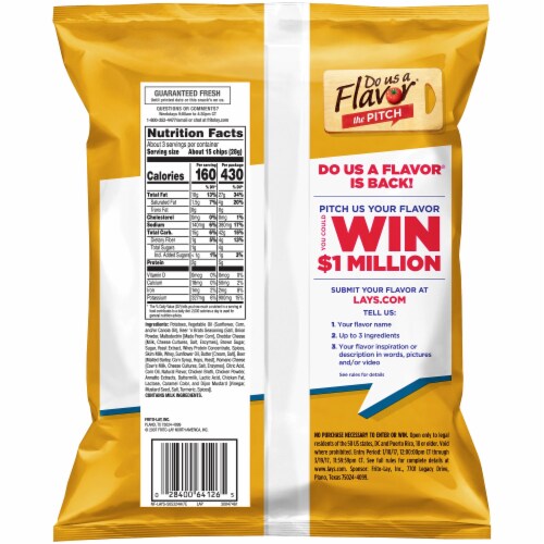 Lays Beer 'n Brat Chips Perspective: back